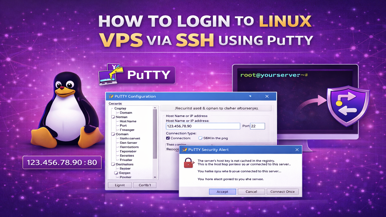 how to use SSH VPS Putty